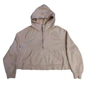 Lululemon Scuba Cropped 1/2 Zip Hoodie Logo Sweatshirt Pink Damen Gr. XL/2XL - Bild 1 von 11