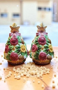 Royal Albert Old Country Roses SEASONS OF COLOUR Tree Shaped Salt & Pepper Set - Picture 1 of 14