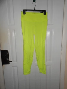 Victorias Secret PINK Womens Neon Lime Yellow Leggings Large NWT $74.50 - Picture 1 of 4