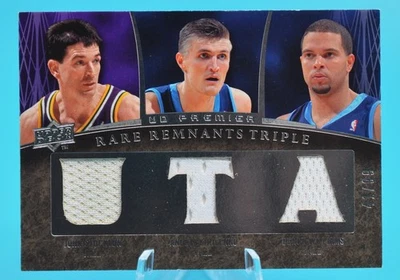 2007-08 UD Premier Stockton Kirilenko Williams Rare Remnants Triple /99 Jazz SP - Image 1 of 2