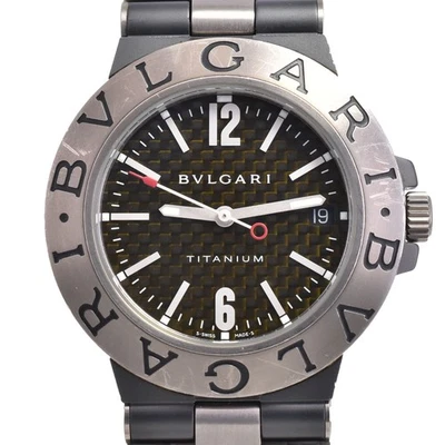Reloj automático para hombre BVLGARI Diagono TI38TA fecha titanio/caucho A#144052 Foto 1 de 4