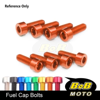 Tornillos de tapa de gasolina CNC NARANJA para Triumph Street Triple 675 / R 07-10 11 12 13 Foto 1 de 4
