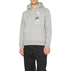 NIKE DX0783 Herren Fleece Hoodie Club BB Stacked Langarm Swoosh Pullover Hoody - Bild 1 von 9