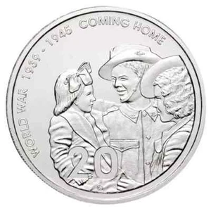 Moneda de 20c FIN de la Segunda Guerra Mundial 2005 - Coming Home sin circular. Sin circular. - Imagen 1 de 2