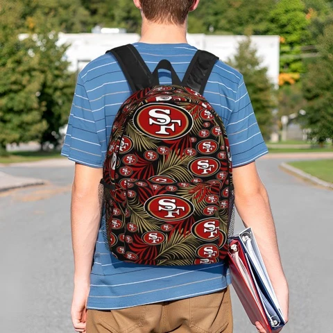 San Francisco 49ers Fans Lightweight Backpack Student Backpack Print School Bag Cover
