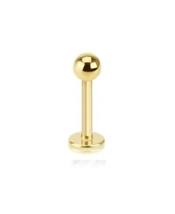 316L Surgical Steel Screw Labret Stud Nose Ring Ear Cartilage 2.5mm Ball 16G - Picture 1 of 3