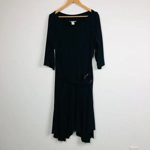 Angel Made in Heaven Damen Fit & Flare Kleid U-Ausschnitt einfarbig schwarz Größe 2X - Bild 1 von 5