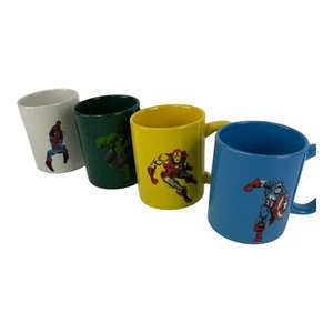 Lot of 4 Marvel Mugs Set - Spiderman, Hulk, Iron-Man and Captain America. - Picture 1 of 18