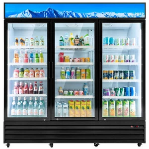 72 Cu.ft ETL Commercial Refrigerator 3 Glass Door Cooler Merchandiser US - Picture 1 of 14