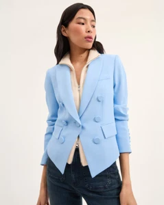 NWT $698 Veronica Beard Diego Dickey Jacket in Blue Sky - Picture 1 of 6