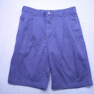 Pantalones cortos vintage Dockers para hombre 32 azul marino plisado chino entrepierna de 11 pulgadas - Imagen 1 de 12