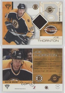 2001-02 Pacific Private Stock Titanium Draft Edition Joe Thornton #11