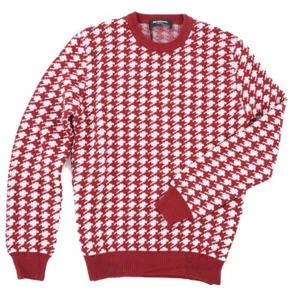 Kiton Slim-Fit Houndstooth Check Thick Knit Cashmere Sweater M (Eu 50) NWT - Picture 1 of 6