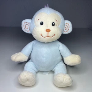 Koala Baby Blue Monkey Plush Rattle Crinkle Ears 9” Stuffed Animal Lovey - Picture 1 of 11