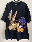 T-shirt vintage 1993 Wile E Coyote Road Runner Looney Tunes XL rare dessin animé des années 90