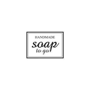Butterer, Stempel "Handmade - soap to go", 3x4cm - Picture 1 of 2