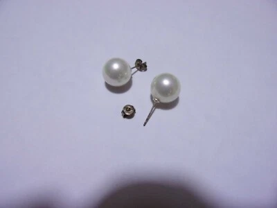 ORECCHINI IN ARGENTO 925 CON PERLA------........ - Immagine 1 di 3