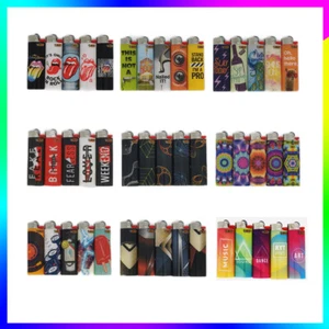 5 pcs Pattern Bic LARGE Cigarette Lighters Tobacco Lighter Arts Assorted Designs - Picture 1 of 10