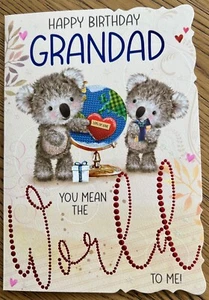 Birthday Card Grandad you mean the world to me! Lovely words (#17655) - Picture 1 of 3