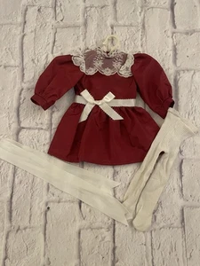 Vestido de fiesta Pleasant Company Samantha's Navidad Arándano con cinta y muslos - Imagen 1 de 7