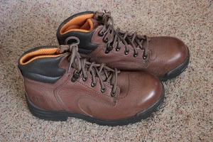 Timberland Pro Titan braun Leder 6" Sicherheit Zehen Arbeitsstiefel Damengröße 10M - Bild 1 von 3