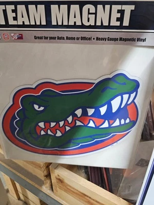 FLORIDA GATORS NCAA  FOOTBALL MAGNET CAR OFFICE 12 Inch Helmet NEW - Image 1 of 3