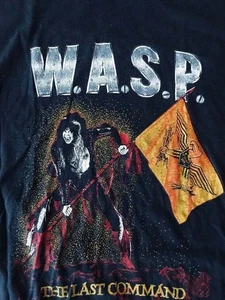 T-shirt vintage WASP 1985 tour cotone nero unisex tutte le taglie AD408 - Foto 1 di 5