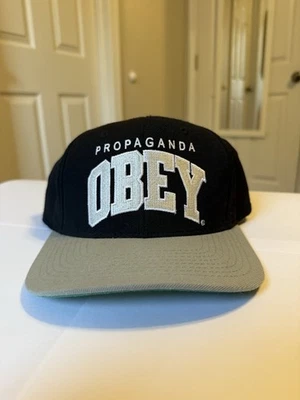 Boné de beisebol OBEY Propaganda - Preto Snapback - Nostalgia do final dos anos 2000  - Imagem 1 de 4