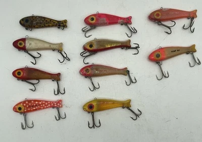 Vintage Bingo Hump Texas Fishing Lure 10 lot F7 M17 M9 M4 M12 F23X - Image 1 of 4