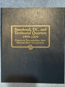 COMPLETE BU 1999-2009 P&D SET 112 COINS STATE QUARTERS WHITMAN CLASSIC ALBUM - Picture 1 of 9