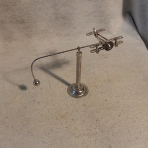 BI-PLANE Kinetic Motion Modernist BALANCE Chrome Metal Desk Vintage Toy Mobile - Picture 1 of 10