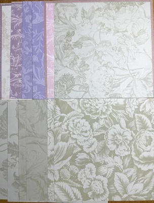 Assorted Anna Griffin  paper  (12 sheets) 6 x 6.  See Description - Image 1 of 2