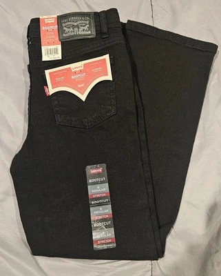 Levi's джинсы девочек 8 регулярный вырез черный эластичной регулируемая талия - Изображение 1 из 4