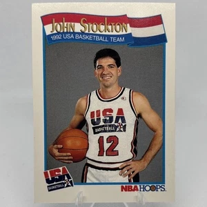 1991-92 NBA Hoops #584 John Stockton Basketball Card USA Olympics Utah Jazz - Bild 1 von 2