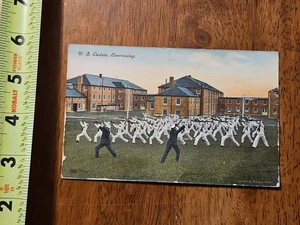 RARE OLD VINTAGE POSTCARD US CADETS EXERCISING ENNIQUE MULLER MILITARY - Picture 1 of 6