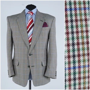 Mens Vintage Sport Coat 42S US Size Check Multi Color Blazer Jacket - Picture 1 of 12