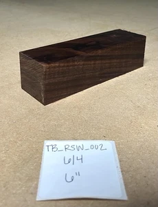 Torneado de nogal negro en blanco | 6" x 1,5" x 1,5" | secado al horno | TB_RSW_002 - Imagen 1 de 4