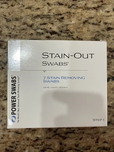 NEW Power Swabs Stain-Out Swabs Whitening Teeth Sheer Science Step 1 Box Of 7 - Picture 1 of 2