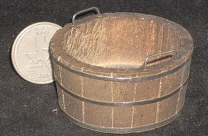 Dollhouse Miniature Western Wooden Tub No 2 1:12 Weathered WO1958 Wash Laundry - Picture 1 of 1