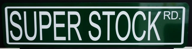 Letrero de calle de metal SUPER STOCK ROAD para Dodge Chevy Ford Buick Olds garaje de carreras Foto 1 de 1