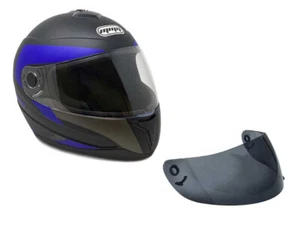 Full Face MMG Helmet. Model Gliss. Color: Matte Black/Blue. *DOT APPROVED* - ... - Bild 1 von 6