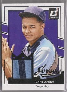 2016 DONRUSS CHRIS ARCHER JERSEY KINGS STUDIO SERIES INSERT #'d 15 PATCH