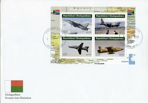 Madagascar Military Aviation 2019 FDC South African Aircraft 4v M/S II - Picture 1 of 1