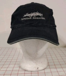 Spruce Meadows Reitmütze Mütze schwarz verstellbar bestickt Pferderennen - Bild 1 von 8