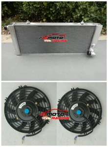 All Aluminum Rradiator+Fan For 1984-1994 Peugeot 205 GTI 1.6&1.9L MT 1985 1986 - Picture 1 of 7