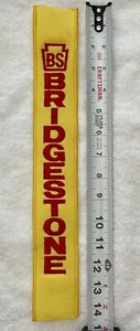 Bridgestone Patch Vintage Rare Yellow Vertical Large 14” X 2” NOS NEW OLD STOCK - Bild 1 von 2