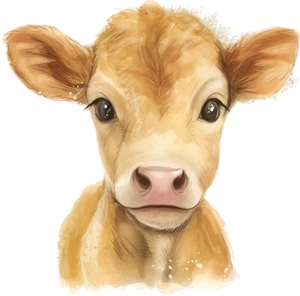 Kuh Kalb Tier Aufkleber Tasse Laptop WC Decal Peel & Stick Wand Auto Kunst Dekor - Bild 1 von 3