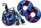 Rollstuhl Speichenschutz Häute SPIDERMAN maßgeschneiderte Designs personalisierte Kinder & Erwachsene