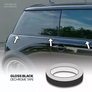 Cinta cromada MINI R53 Cooper S JCW Gen 1 ventana envolvente Beltline - negra brillante - Imagen 1 de 8