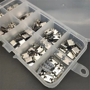 100Pcs Type C Connector Jack Solder Repair Replacement USB Female Plug Adapter - Zdjęcie 1 z 5